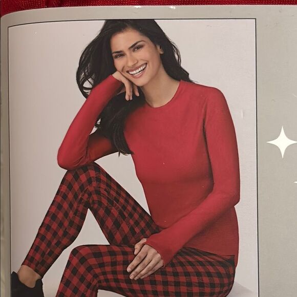 Cuddl Duds ClimateRite Red Buffalo Plaid Pajama Set - Picture 1 of 5